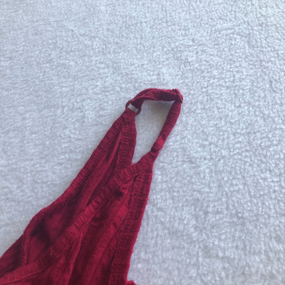 Red Ribbed Bodysuit - Picture 6 of 6